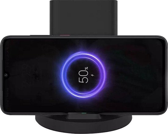Support vertical de recharge sans fil Xiaomi Mi avec recharge sans fil Qi et voyant LED - 20 W - câble USB-C inclus