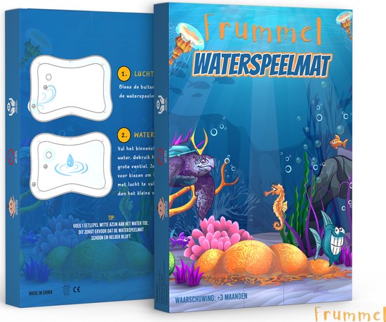 Frummel Water Playmat Baby - Matelas d'eau - Matelas de jeu - Gonflable - Jouets d'eau pour bébé - Cadeau de maternité - Poisson-clown
