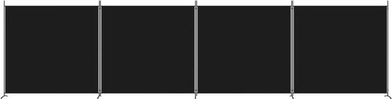 vidaXL - Paravent - avec - 4 - panneaux - 698 x 180 - cm - tissu - noir