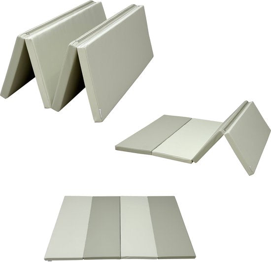 Tapis de jeu Sunny Dani Foam – Tapis en mousse pliable – Softplay – Tapis de jeu doux et sûr – Beige et gris – À partir de 3 mois