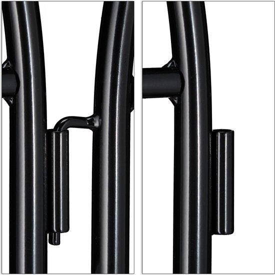 treillis pour plantes grimpantes - métal - lot de 2 - 220 x 50 cm - treillis - noir