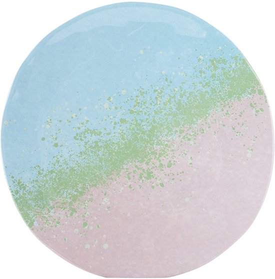 Bo-Camp - Vaisselle - Halo - Bleu/Vert - 12 pièces