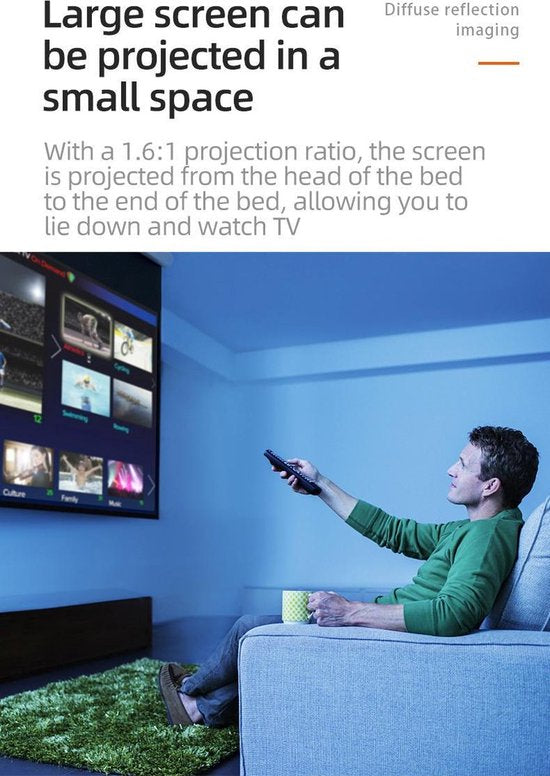 Projecteur Fuegobird T20 Mini Beamer - Projecteur de poche - Portable - LED - Résolution 1920 × 1080 - Blanc