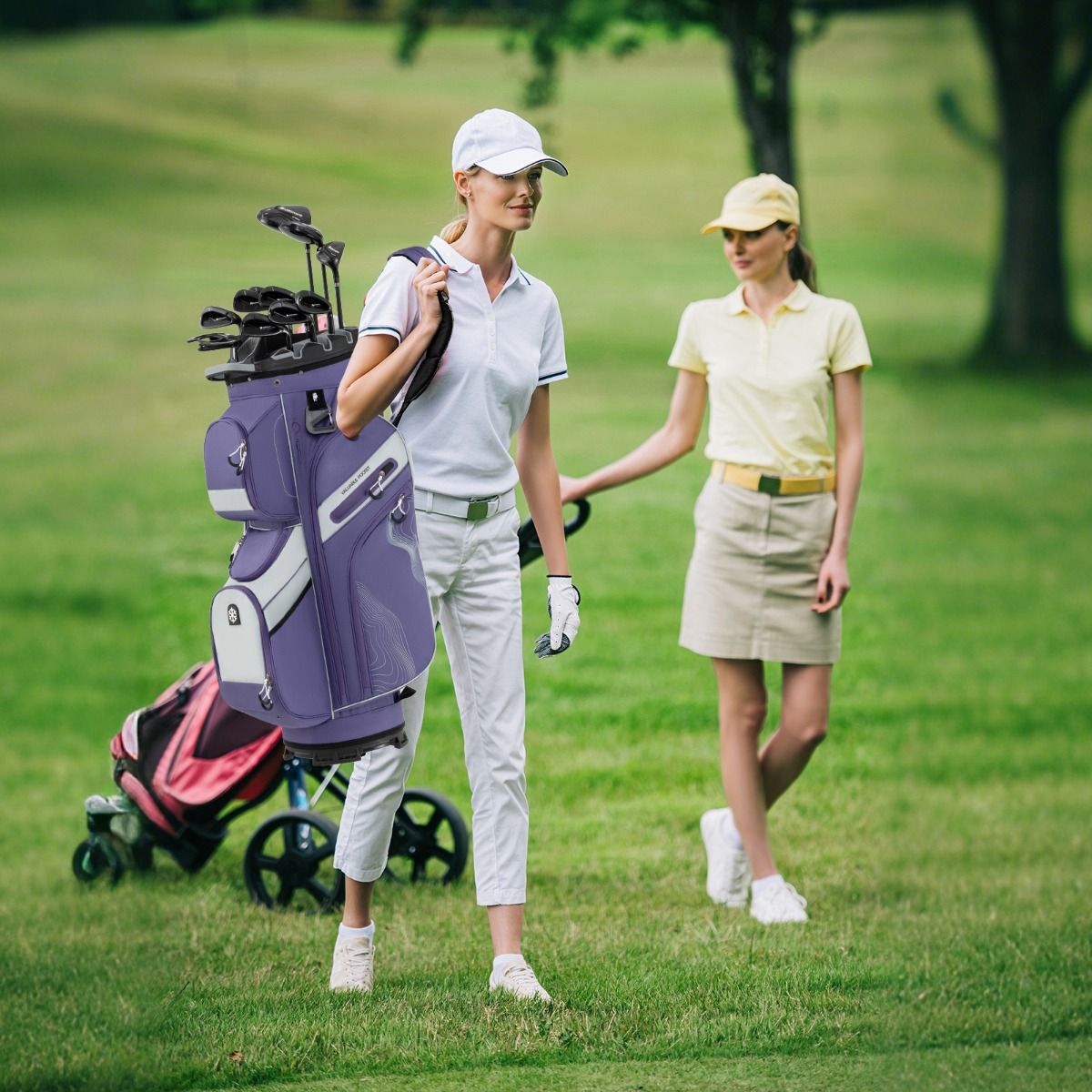 Sac de golf Coast - 14 compartiments - 11 poches de rangement - Violet