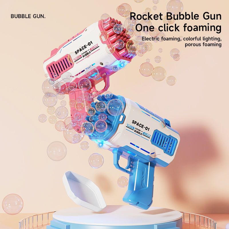 Portable - lance à bulles automatique et pratique - bleu et blanc - lance à bulles électrique