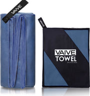 VAIVE Serviette microfibre - Serviette de plage 100x200 - Serviette de bain - Serviette de voyage Séchage rapide - Bleu