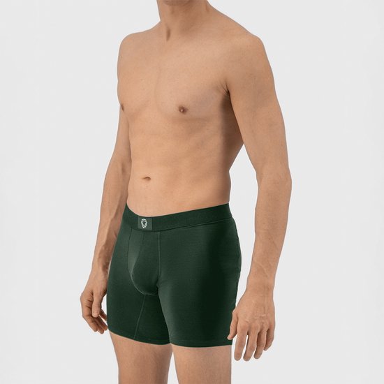 Fibershirts Anti-Sweat Boxer Shorts - Sweat Pad intégré - MicroModal respirant - Anti-Transpiration - Hommes - Taille L - Vert