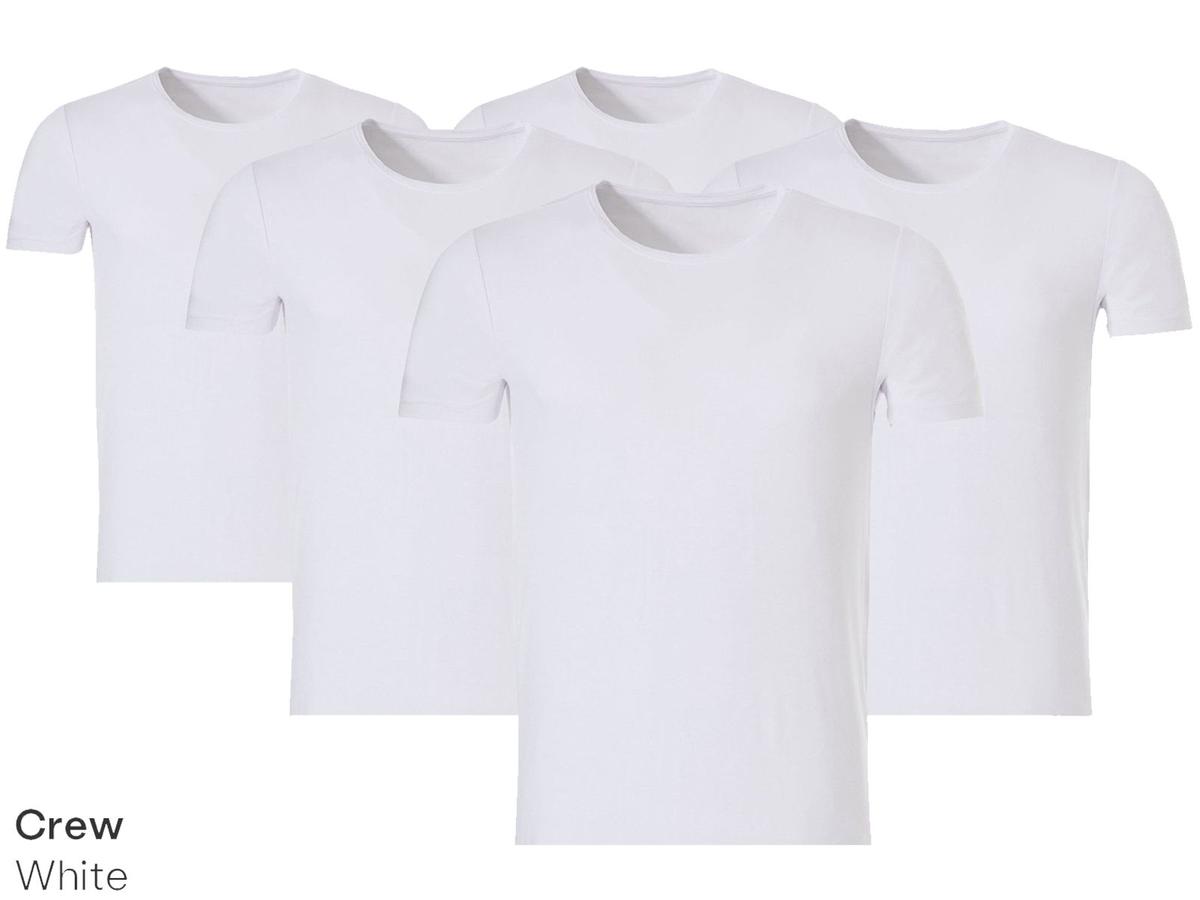 T-shirt Ten Cate Basic pour homme - Col rond ou en V - taille 2XL - Blanc