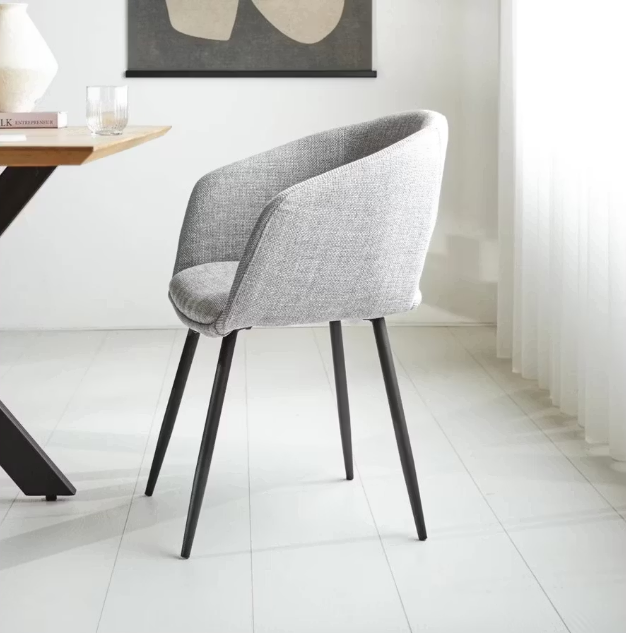 Vince Design Boden Chaise de salle à manger 55x55x78 cm - Gris clair
