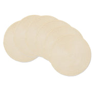 Sets de table ronds tressés - Lot de 6 - Lavables - Ø 38,1 cm - Beige