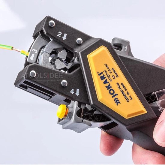 Kit pince - Jokari 62000 -  À sertir 4 en 1 avec mallette + embouts 0,5 à 2,5 mm²
