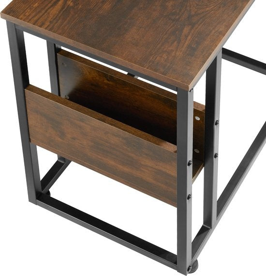 tectake® - Table d'appoint Wigan industrial dark- dim. 55 x 36,5 x 60 cm - 404277