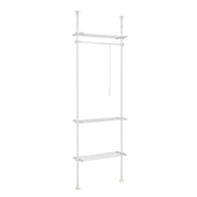 SoBuy Porte-vêtements - avec étagères de rangement - 80 x 27 x 300 cm - Blanc