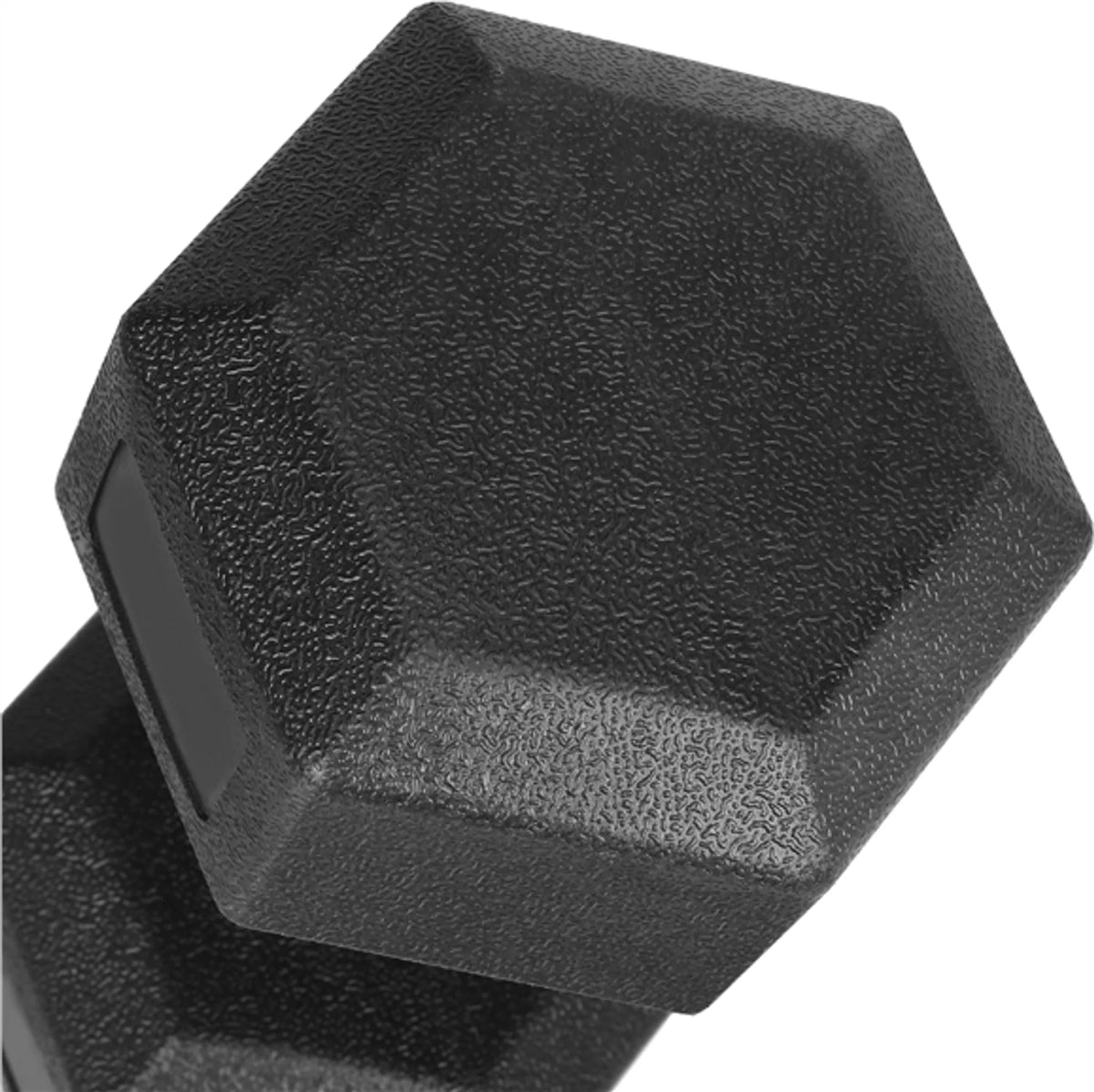 Yaheetech Jeu d'haltères de 2 x 5 kg - Tête hexagonale, conception antiroulis et revêtement en plastique - Pour la musculation et la gym à domicile - Plastique noir et béton - 28.5 x 15 x 13 cm