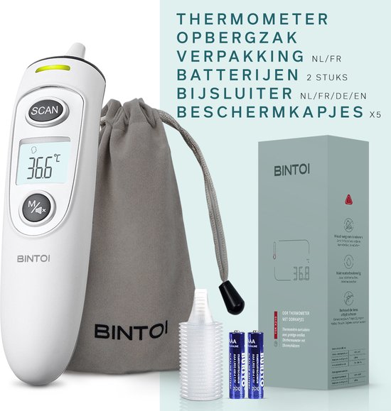 BINTOI X210 - Thermomètre auriculaire numérique – Thermomètre médical – Mesure rapide et précise de la température