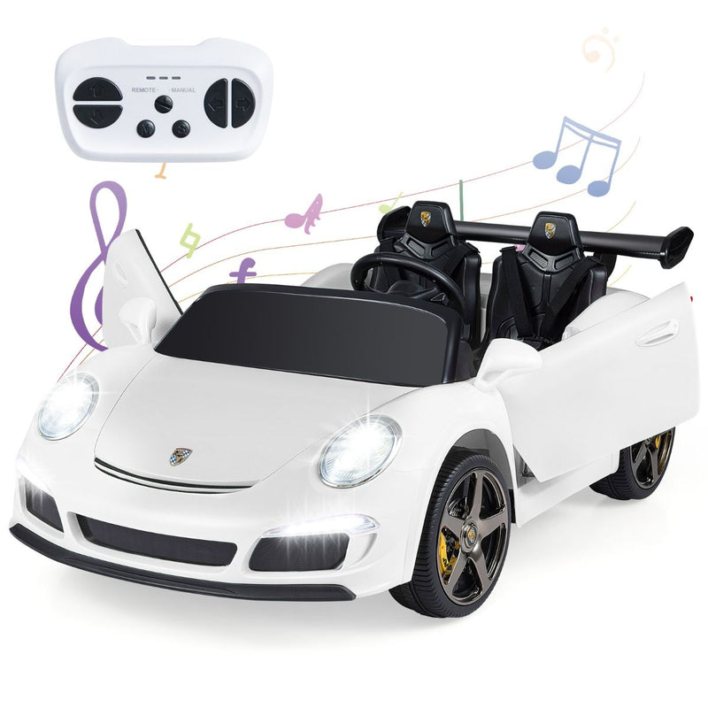 Voiture électrique pour enfants Coast - télécommande - éclairage LED - blanche