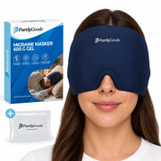 Masque anti-migraine PurelyGoods® 600 g - Compresse froide avec sachet de congélation - Bleu