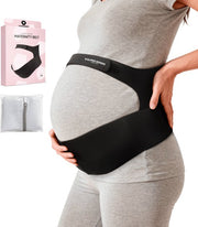 Vulpes Goods® Babycare - Bande abdominale de grossesse - Ceinture de grossesse ajustable - Bande abdominale de grossesse - Invisible et respirante - Soutien abdominal et dorsal - Taille M - Bande pelvienne - Ceinture de grossesse - Soutien pelvien - Sac d