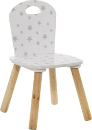 Chaise haute blanche à motifs