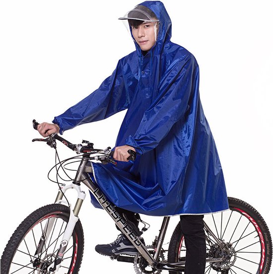 Fuegobird - Poncho Pluie - Vélo Randonnée Moto - Poncho Outdoor - Poncho de qualité - Taille unique - Unisexe Saphir