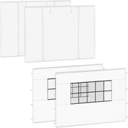 VONROC Jeu de parois latérales - Pour tente de réception Premium PT501XX - Imperméable - Protection UV 50+ - Blanc