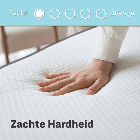 CozySense® Topper 120x200 - Surmatelas - Matelas de pont - Mousse à mémoire de forme avec gel réfrigérant - CertiPUR® - Fermeté douce - 8 CM - Housse lavable