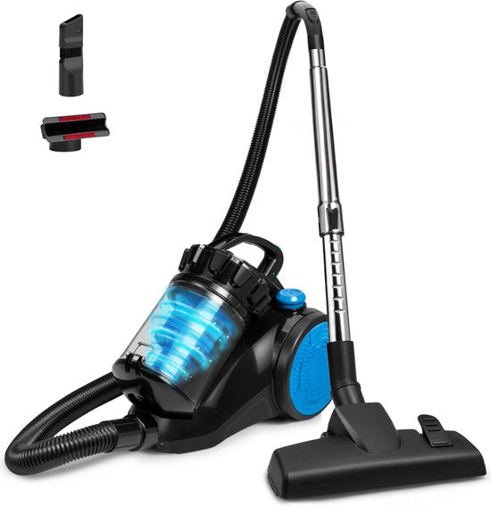Aspirateur puissant sans sac - Sanovy ProPower - 3L - Compact - Bleu