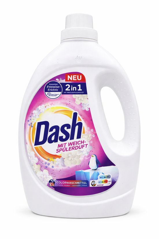 Dash 2w1 - Lessive - Protection des couleurs - 50 lavages - 2,25 l