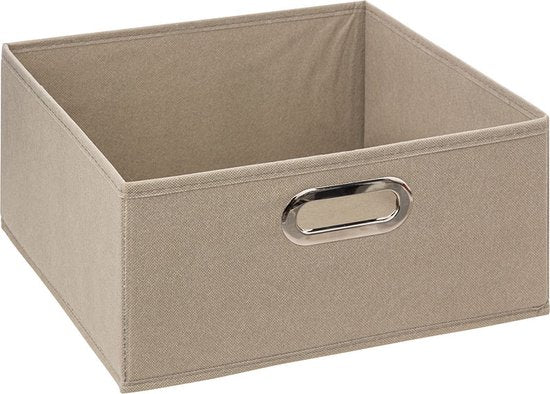 Panier de rangement 5Five en lin beige - 15 x 31 x 15 cm (S) - Pliable