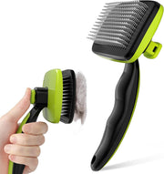 Pecute : peigne extensible pour animaux de compagnie - petit format - vert/noir