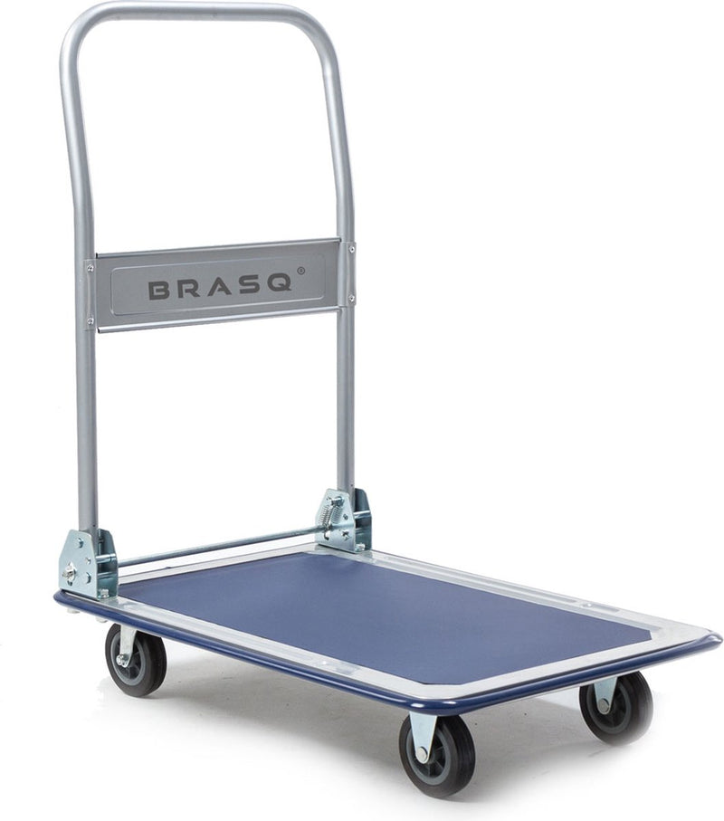 BRASQ Chariot à plate-forme pliable - Capacité 150 KG - Chariot de transport - Chariot de stockage - Chariot à plate-forme