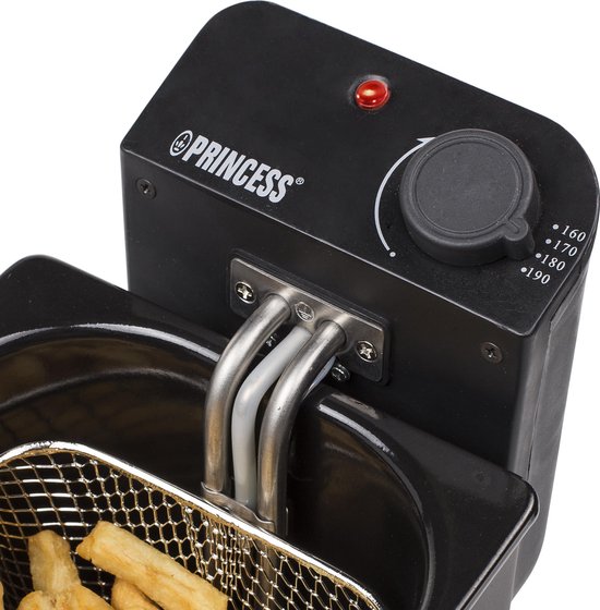 Friteuse Princess - 3 litres - Zone froide - Friteuse - 2000 W - Thermostat réglable - Noir - 182727