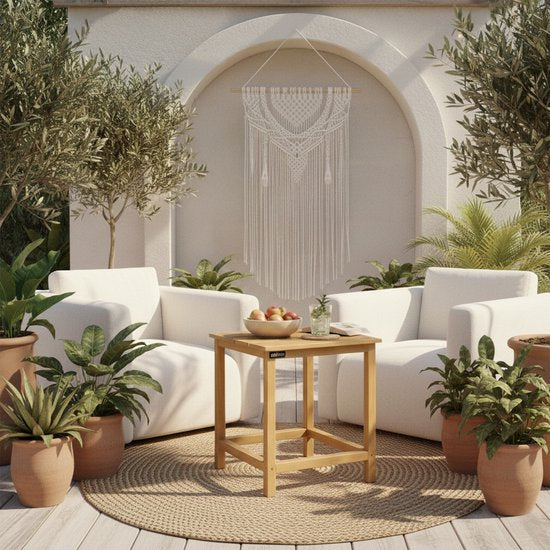 Table d'appoint AXI Tess marron – Petite table de jardin en bois – Carrée – 40,5 x 40,5 x 46 cm – Bois de pruche 100 % certifié FSC – Pour le jardin, la terrasse et le balcon
