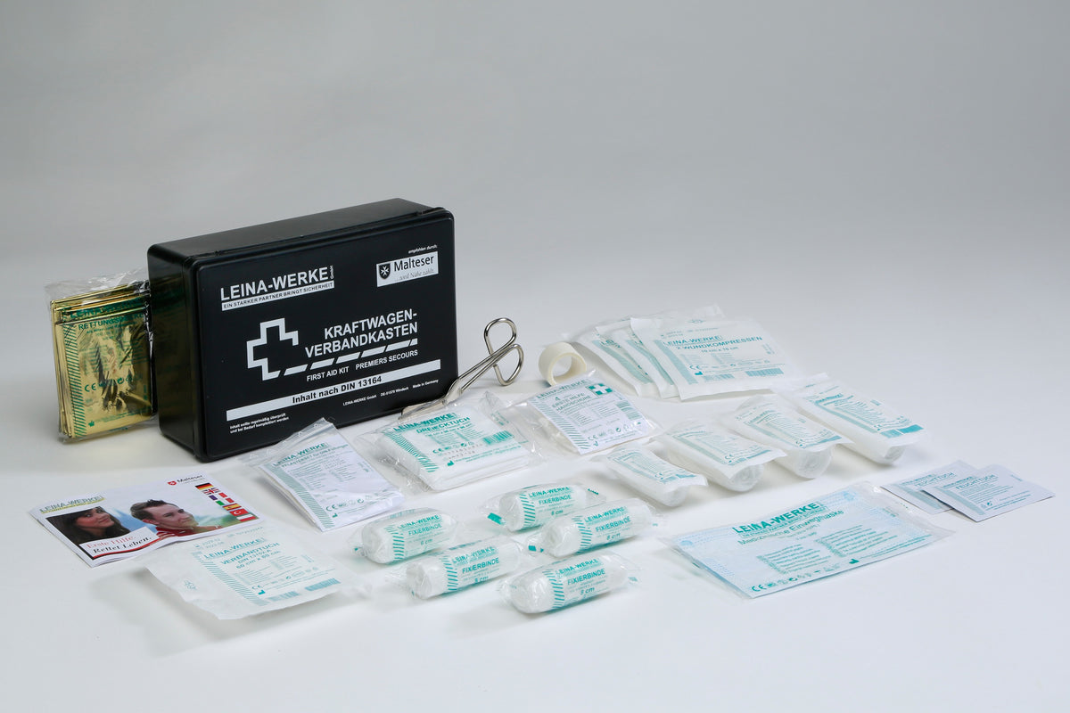 Trousse de premiers secours standard Leina-Werke pour voiture - DIN 13164:2022