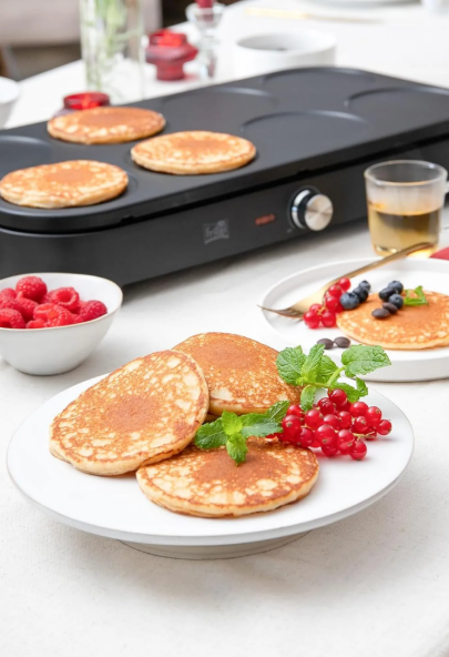 Appareil à crêpes Fritel PM 2260 - Noir - 53 x 28 x 12,7 cm - 1 500 W, sans PFAS