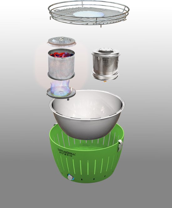 Barbecue de table LotusGrill Classic Hybrid - Ø 350 mm - Vert