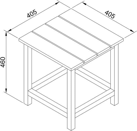 Table d'appoint AXI Tess Coffee – Petite table de jardin en bois – Carrée – 40,5 x 40,5 x 46 cm – Bois de pruche 100 % certifié FSC – Pour le jardin, la terrasse et le balcon
