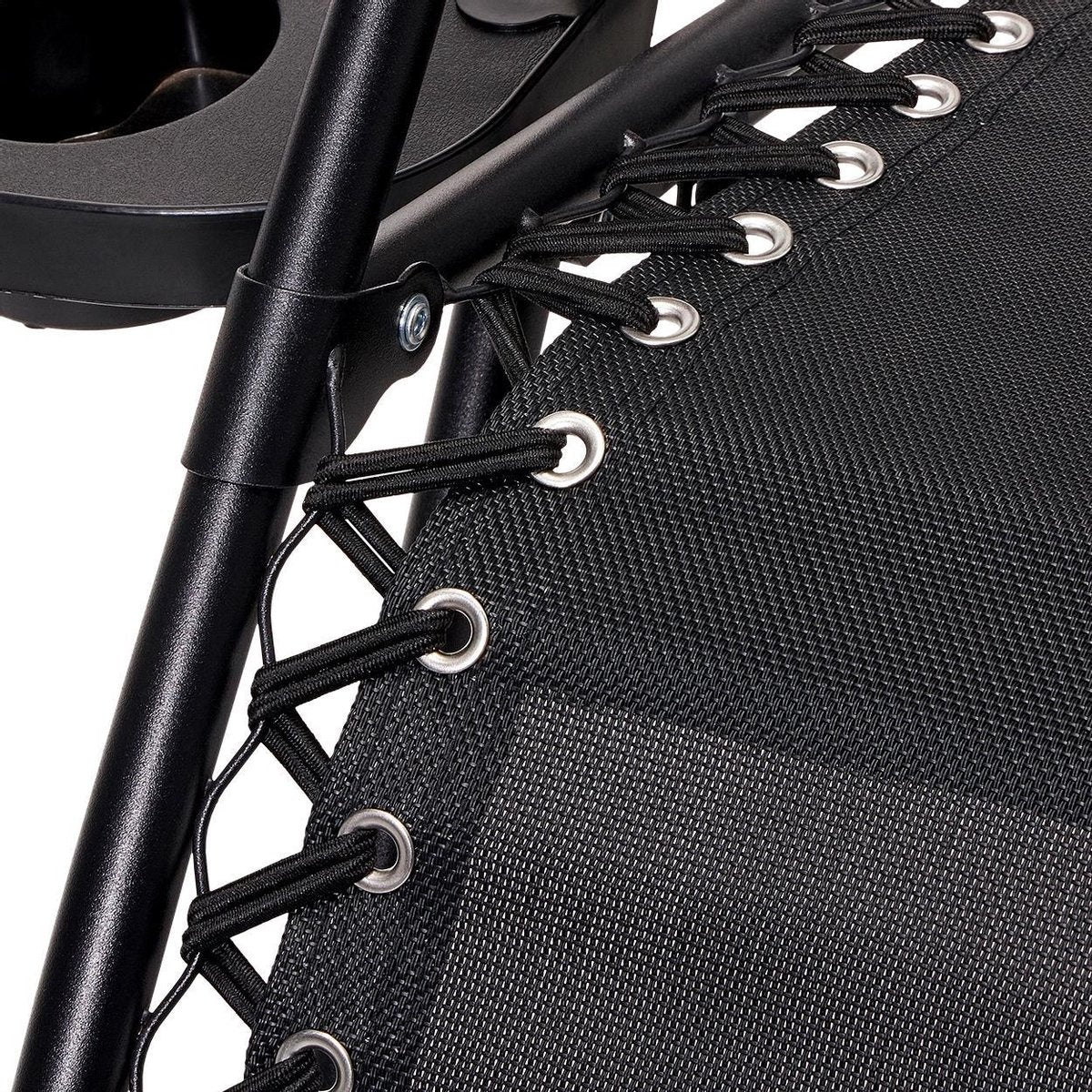 Chaises longues de jardin pliables - LifeGoods - 2 pièces - 30°-90° réglable - métal - noir