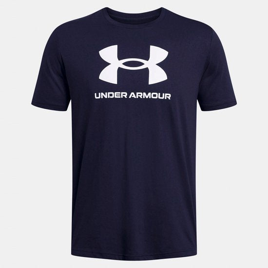 T-shirt de sport pour homme Under Armour UA SPORTSTYLE LOGO UPDATE SS-BLU - Academy - Blanc
