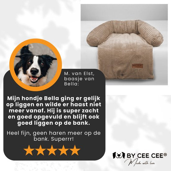 By Cee Cee Original Dog Rug Bench - Panier pour chien - Premium - Entièrement zippé - Royal Collection - Rib Light Brown - Taille M - 90x90