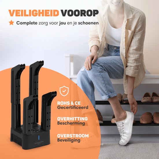 Vulpes Goods® Tech - Sèche-chaussures et rafraîchisseur de chaussures avec minuterie - 4-en-1 - Sèche-gants - Dispositif de séchage - Fonction de séchage - 10x diffuseurs de parfum inclus - PRO MAX