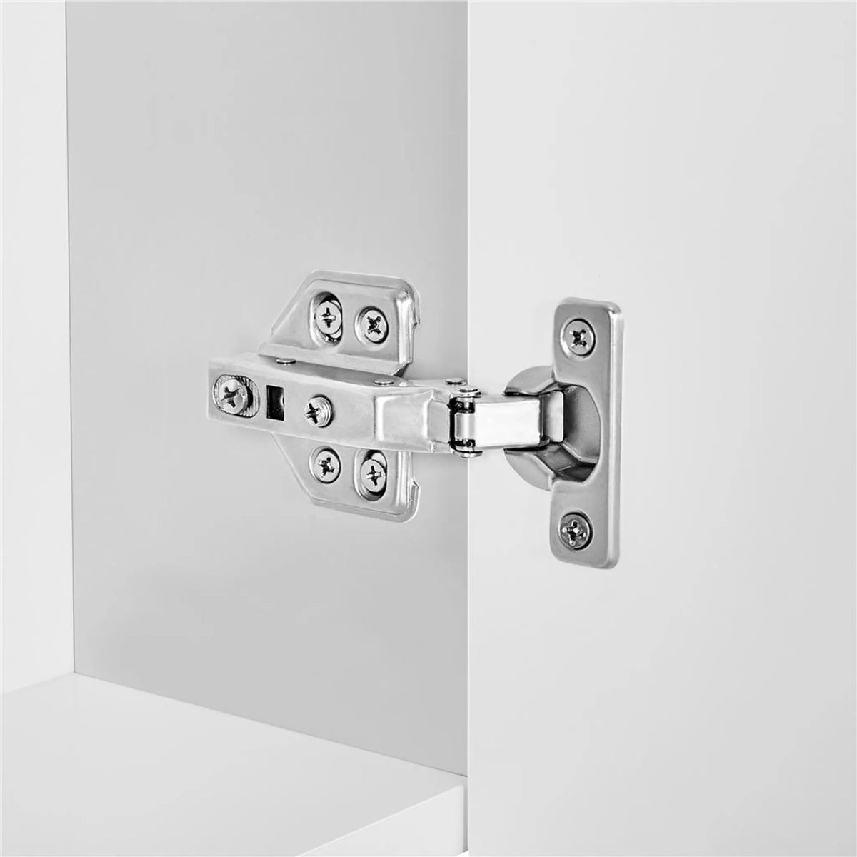 Yaheetech : élégante armoire de salle de bains avec miroir, 63 x 15 x 60 cm – Blanc frais – MDF et verre