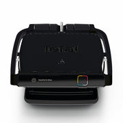 Tefal OptiGrill Elite GC7508 - Gril de contact intelligent 30x20 cm - 12 programmes automatiques pour la viande, le poisson et les légumes - Assistant numérique de gril - Noir - 2000W