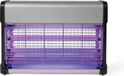 Perel - Désinsectiseur - Électrique - Grille de tension 2800 V - Bac de récupération amovible - 80 m² - Métal - Argent/Noir