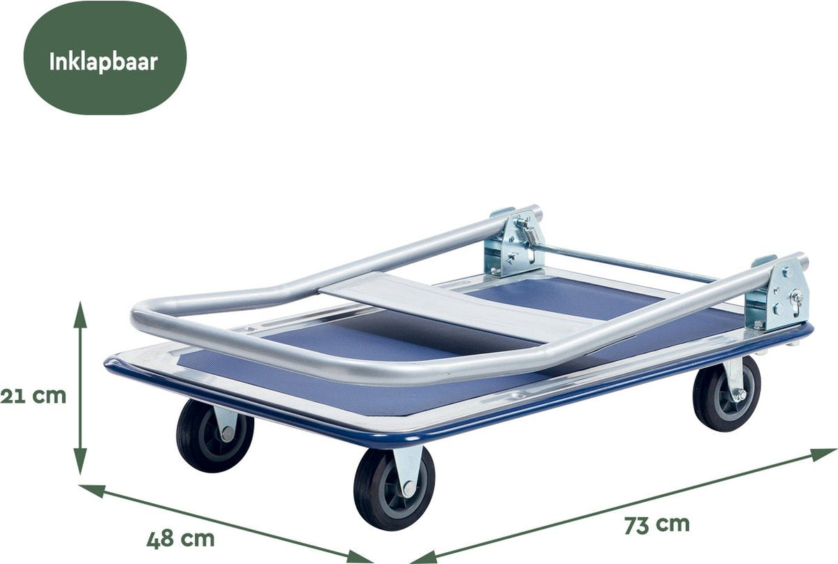 BRASQ Chariot à plate-forme pliable - Capacité 150 KG - Chariot de transport - Chariot de stockage - Chariot à plate-forme
