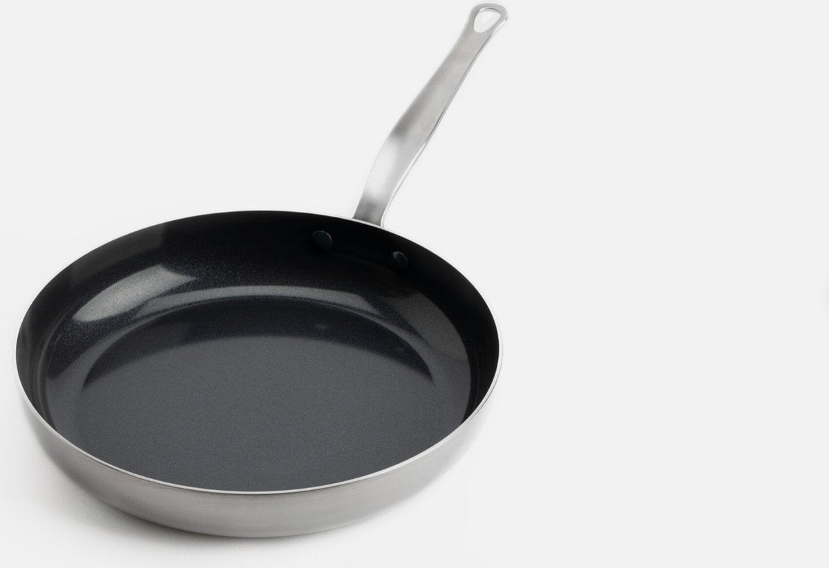 Mauviel 1830 Casserole 24 cm - inox/Aluminium - Noir & Argent Métallique - Convient à l'induction et au four
