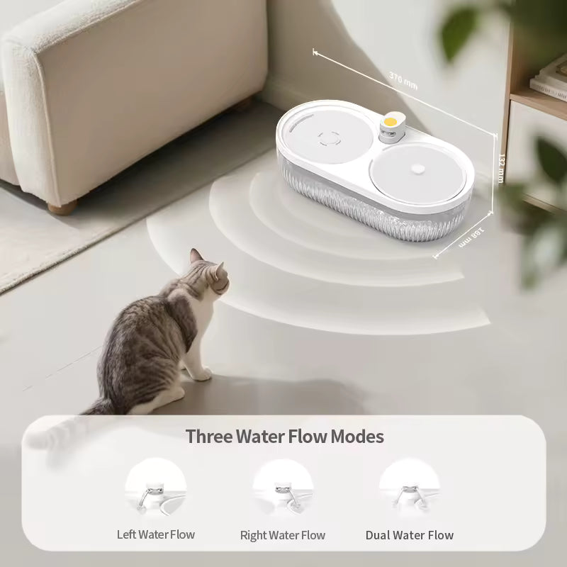 LeLo pets MSP-05 : bac à litière autonettoyant de 65 L avec fontaine à eau - blanc