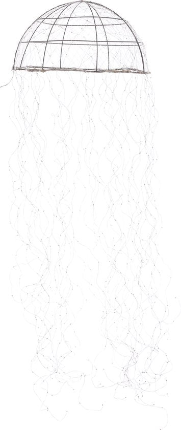 Lustre « Kwal » de Luca Lighting avec éclairage LED blanc chaud - H 150 x Ø 45 cm - Argent