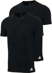 T-shirt à col rond adidas Sportswear, lot de 2 - Active Flex Cotton - Sous-vêtements pour hommes - 2 x noir