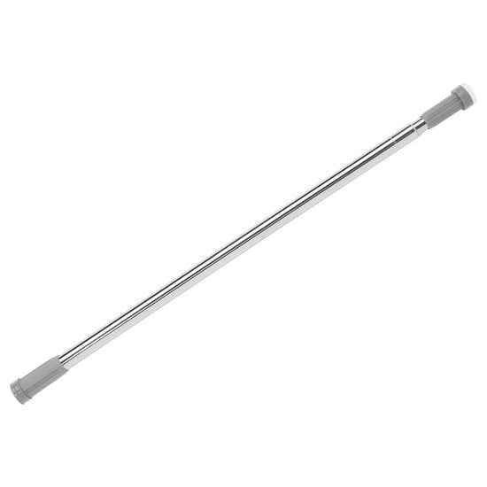 Barre de rideau de douche 5Five - extensible de 70 à 120 cm - acier inoxydable - argent - Montage facile - système à clic et pince